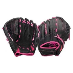 Easton Z-Flex ZFXFP 1100BKPK 12.00" Utility Fastpitch Glove - Black Pink